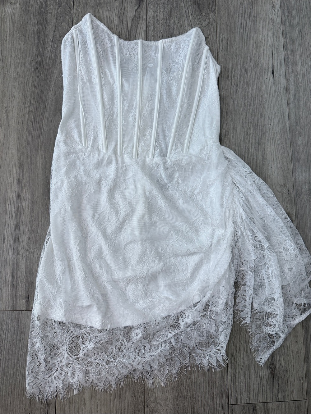 NWT Fashion Nova Always Sweet Corset Mini Dress White Lace - Picture 5 of 8